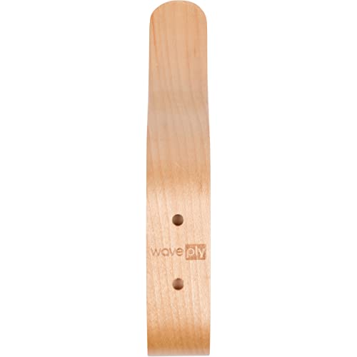 Plywood Wall Hooks Set of 4 Wood Coat Rack Hanging Clothes Hats Robes Towels (4 Count)