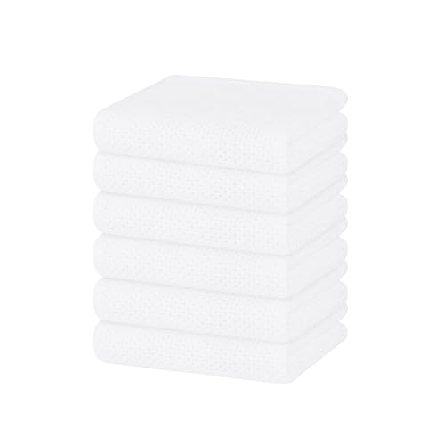 100% Cotton Waffle Weave Kitchen Dish Towels 6 (6 Count)