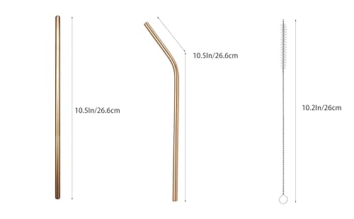 10 Pcs Stainless Steel Straws