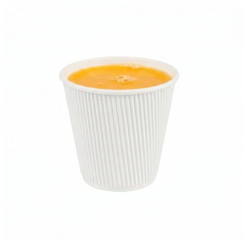 Ripple Wall Coffee Cups 500 Count 8 Ounce Insulated White Paper Cups