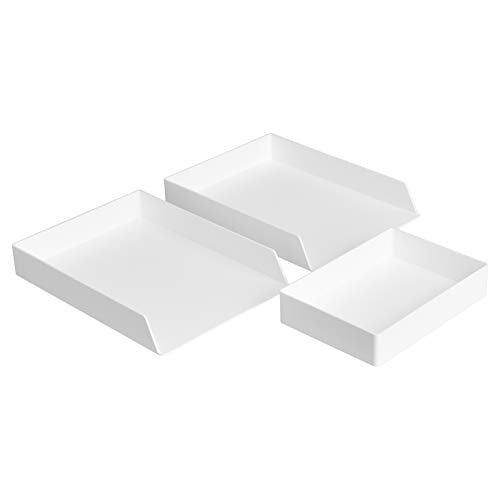 Rectangular Plastic Desk Organizer Bundle (2 Count)