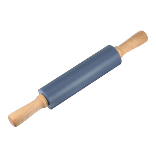 Silicone Rolling Pins for Baking 15 Inch Wooden Handle Non Stick Rolling Pin Small Roller Playdough Rolling Pins for Dough Pizza Pastry Fondant Kitchen