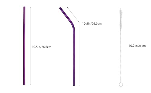 10 Pcs Stainless Steel Straws
