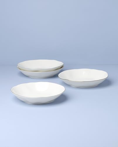 Blue Bay White Porcelain Pasta Bowl Set for 4 (4 Count)