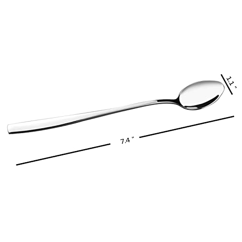 Stainless Steel Long Handle Iced Cream Tea Spoon (12 Count)