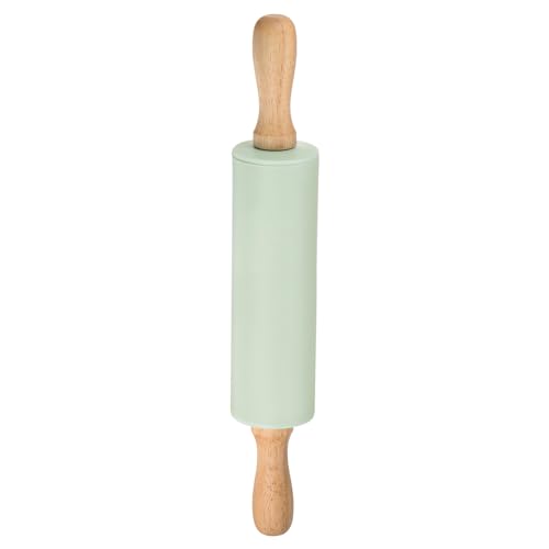 Silicone Rolling Pins for Baking 12 Inch Wooden Handle Non Stick Rolling Pin Small Roller Playdough Rolling Pins for Dough Pizza Pastry Fondant Kitchen