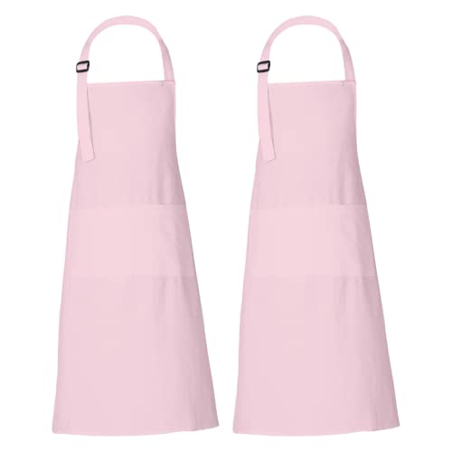 Pack of 2 Chef Apron for Men with pockets 35x27 Inches BBQ Matching Apron for Women