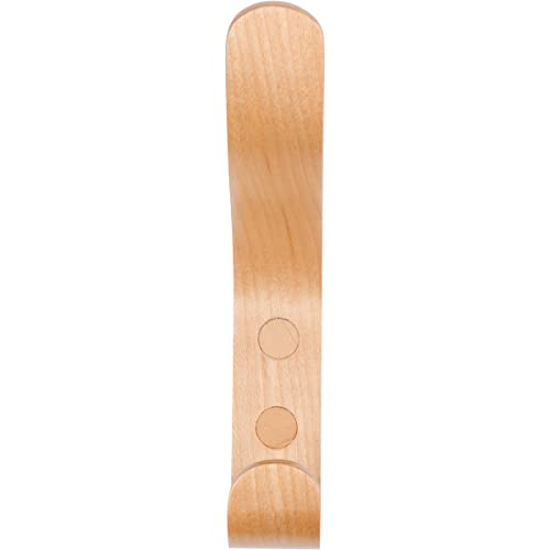 Plywood Wall Hooks Set of 4 Wood Coat Rack Hanging Clothes Hats Robes Towels (4 Count)