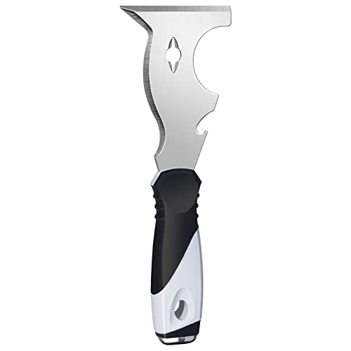 10-in-1 Putty Knife, MultiUse Paint Scraper Tool, Hammer End