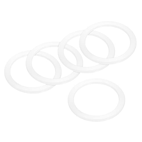 Gasket Seal Coffee Maker White Silicone Ring Replacement 50x64x4mm for 4 (5 Count)