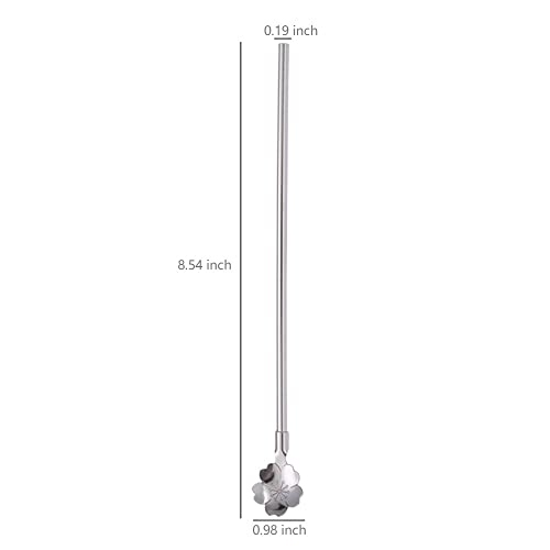 Reusable Stainless Steel Long Handle Straws Spoon