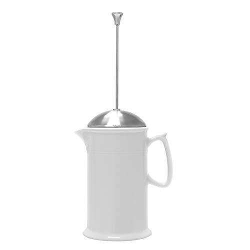 Stoneware French Press with Stainless Steel Plunger and Lid