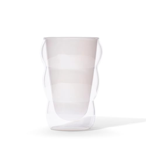 White Glass Cloud Cup 12 oz Double