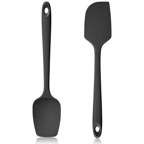 600ºF Heat Resistant Silicone Spatula Spoonula Set of 2