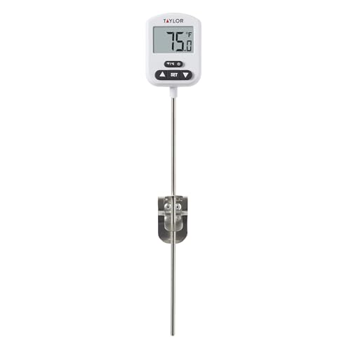 Programmable Digital Candy and Deep Fry Thermometer with Green Light Alert Display