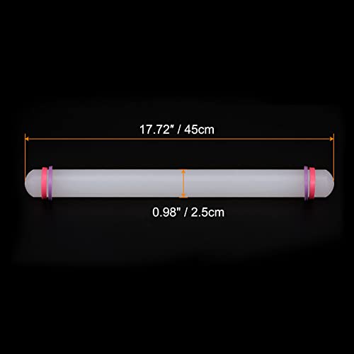 Fondant Rolling Pin 18 Inch x 0.98 Inch Adjustable Guide Rings Non