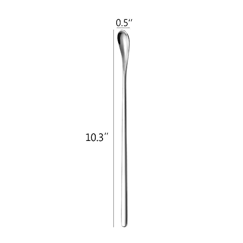 Long Stainless Steel Cocktail Stirrers Stir Cocktail Drink Swizzle Stick Beverage Coffee Mixing Stirring Spoon (4 Count)