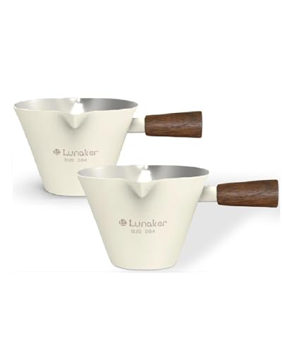 4oz Metal Espresso Shot Cups with Wooden Handle