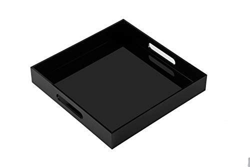 Glossy Black Acrylic Serving Tray