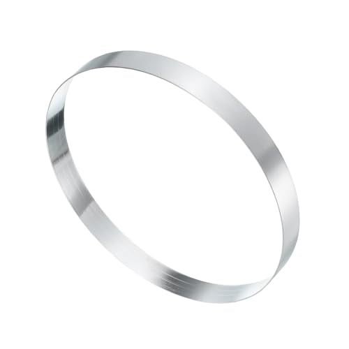 Round Cake Ring 7.09 x 1 Inch Seamless Stainless Steel Pastry Mousse Dessert Ring Mirror Coating for Baking Cooking English Muffins Crumpet Making Tool