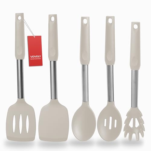 Silicone Spatula and Cooking Spoon (5 Count)