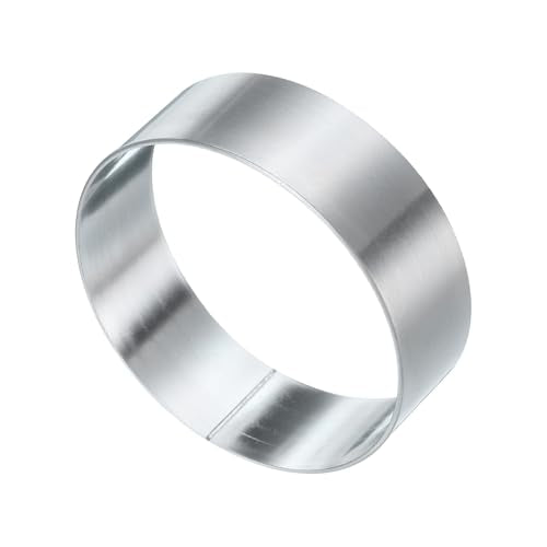 Round Cake Ring 2.36 x 1 Inch Seamless Stainless Steel Pastry Mousse Dessert Ring Mirror Coating for Baking Cooking English Muffins Crumpet Making Tool