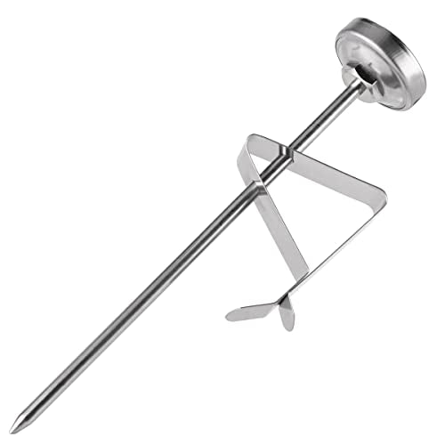 2 Pack Instant Read Pocket Milk Frothing Thermometer with1 inch Dial 5 inch Probe Clip (2 Count)