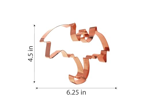 Large Flying Dragon Cookie Cutter 6.25” Solid Copper