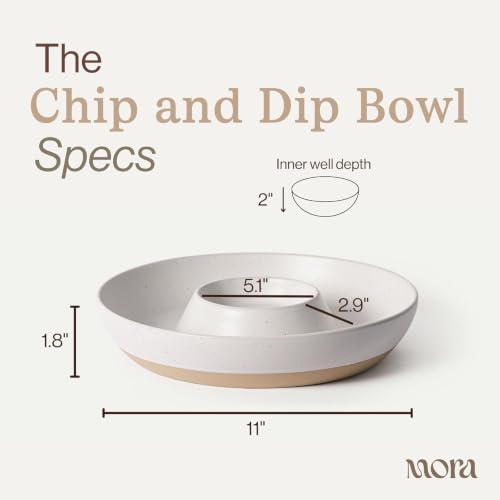 Mora Ceramic Chips and Dip Serving Tray