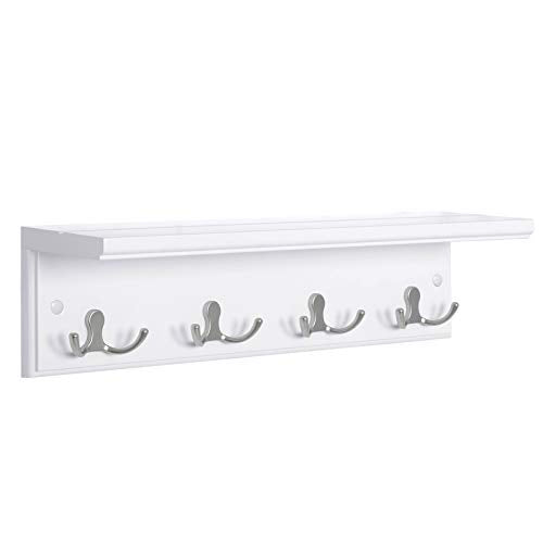 Wall Mounted Coat Rack with Shelf