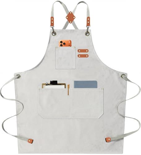 Chef Aprons for Men Women with Oversized Pockets