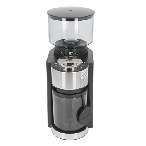 Home Kitchen Steel Blades Coffee Grinder with 25 Grind Setting Blower for Pot Siphon Pot French Press Pour Over Pot Coffee Bean Grinder 150W Electric Burr