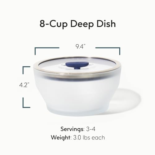8 Cup Glass Container for Microwave Cookware with Lid