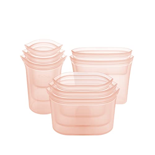 Reusable Food Storage Containers Full Set of 8 Peach