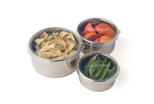 U Konserve Stainless Steel Round Nesting Containers Trio Set of 3