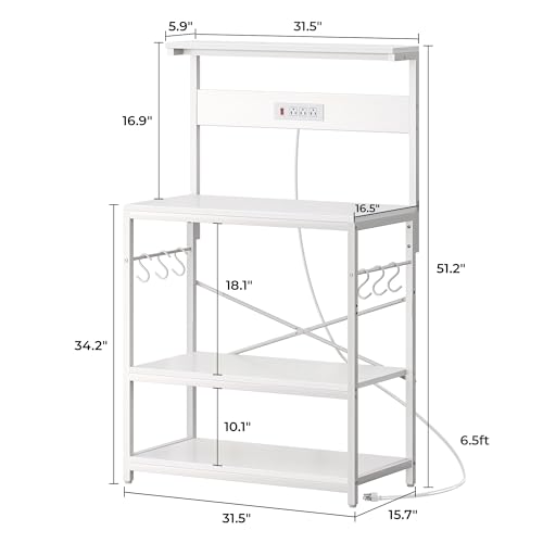 Bakers Rack with Power Outlets