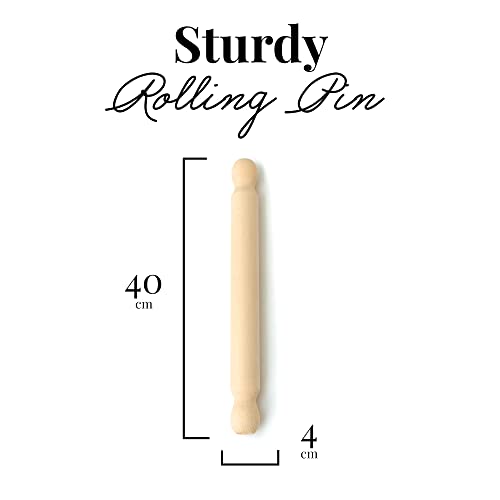 Kitchen Wooden Rolling Pin for Baking Pizza Fondant Pastry Dough Roller 15.7 inches