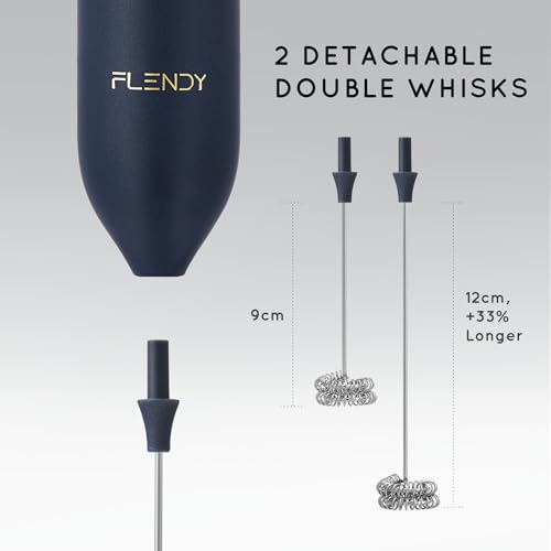 Rechargeable Milk Frother Handheld with Charging Stand
