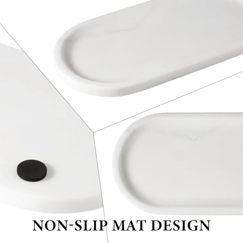 Natural Marble Tray for Bathroom Decor Countertop