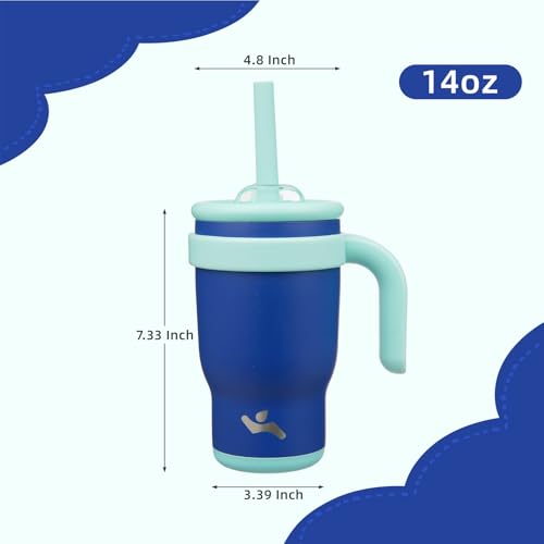 14 oz Tumbler with Handle and Straw