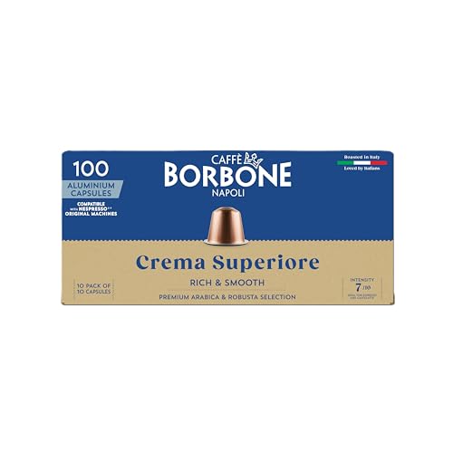 Crema Superiore Aluminum Capsules Compatible with Nespresso Original Machines (100 Count)