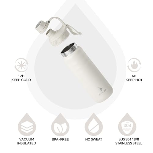 Insulated Stainless Steel Water Bottle with 2 Leak