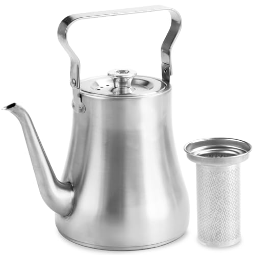 68OZ 2000ML Stainless Steel Teapot with Removable Infuser