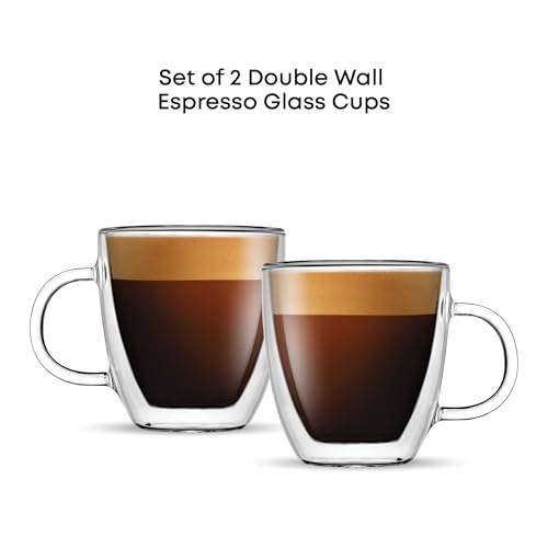 Savor Double Wall Insulated Glasses Espresso Mugs (2 Count)