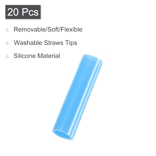 20Pcs Silicone Straw Tips (20 Count)