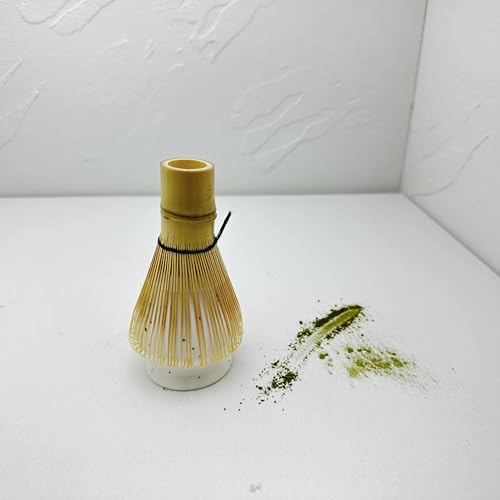 7 piece matcha kit includes matcha bowl. white speckled matcha tea set with bamboo whisk (7 Count)