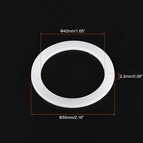 Gasket Seal Coffee Maker White Silicone Ring Replacement 42x55x2.2mm for 2