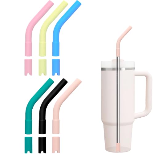 6Pcs Silicone Straw Tips for Metal Straw and Other 0.31 Inch Straws (6 Count)
