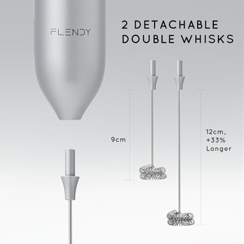 Rechargeable Milk Frother Handheld with Charging Stand