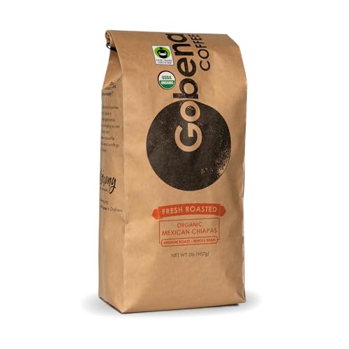 Coffee 2lb Fair Trade Organic Certified Mexican Chiapas Whole Bean Medium Roast (32 Ounce)